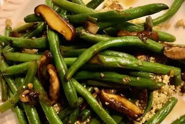 Shiitake Mushrooms, Green Beans, and Quinoa